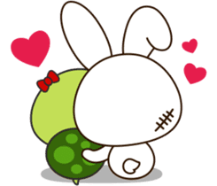 Baby baby rabbit turtle love story sticker #10798306