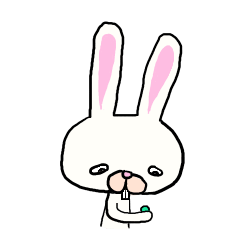 THe rabbit which is drooping eyes