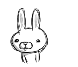 THe rabbit which is drooping eyes sticker #10798873