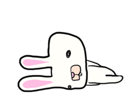 THe rabbit which is drooping eyes sticker #10798890