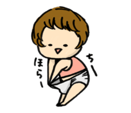 Parenting every day-fascinated by baby- sticker #10799979