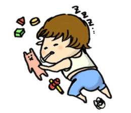 Parenting every day-fascinated by baby- sticker #10800001