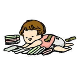 Parenting every day-fascinated by baby- sticker #10800013