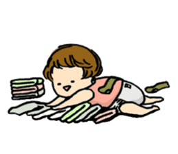 Parenting every day-fascinated by baby- sticker #10800013