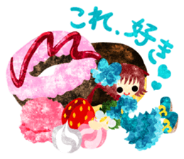 Sticker of strawberry and little people sticker #10800345