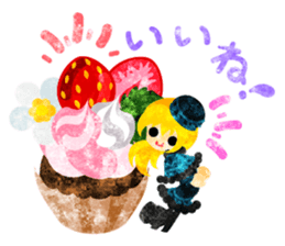 Sticker of strawberry and little people sticker #10800359