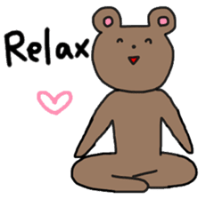 Yoga bear(English) sticker #10801498