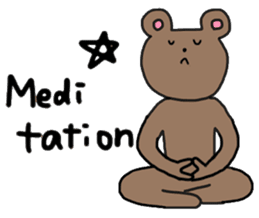 Yoga bear(English) sticker #10801499