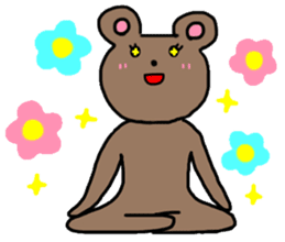 Yoga bear(English) sticker #10801508