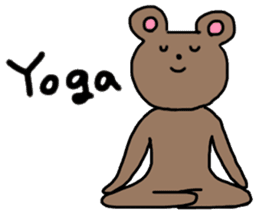Yoga bear(English) sticker #10801509