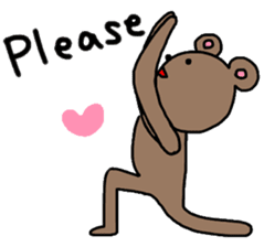 Yoga bear(English) sticker #10801512