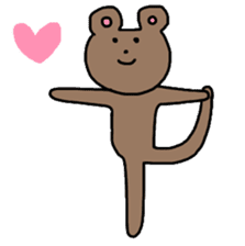 Yoga bear(English) sticker #10801513