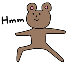 Yoga bear(English) sticker #10801519