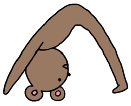 Yoga bear(English) sticker #10801533