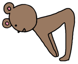 Yoga bear(English) sticker #10801534