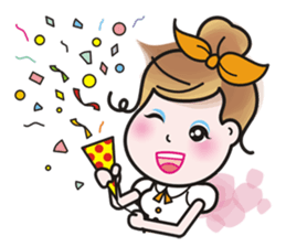 Greetings from a lovely office worker. sticker #10802296