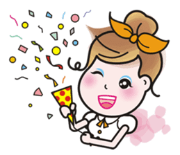 Greetings from a lovely office worker. sticker #10802296