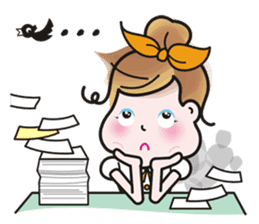 Greetings from a lovely office worker. sticker #10802297