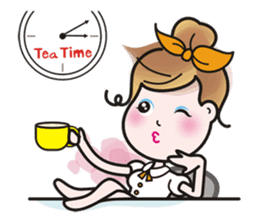 Greetings from a lovely office worker. sticker #10802299