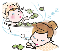 Greetings from a lovely office worker. sticker #10802300