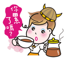 Greetings from a lovely office worker. sticker #10802301