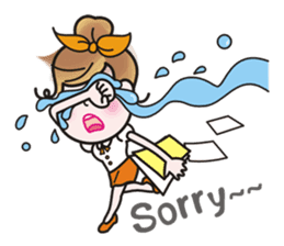 Greetings from a lovely office worker. sticker #10802302