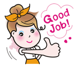 Greetings from a lovely office worker. sticker #10802304