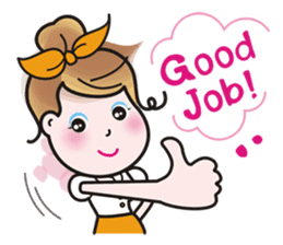 Greetings from a lovely office worker. sticker #10802304