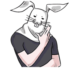 rabbit man! sticker #10803140