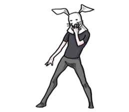 rabbit man! sticker #10803141
