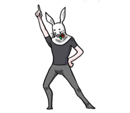 rabbit man! sticker #10803142