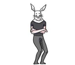 rabbit man! sticker #10803143