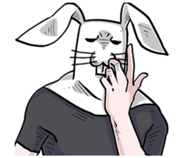 rabbit man! sticker #10803147