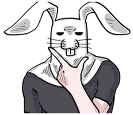 rabbit man! sticker #10803148