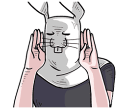 rabbit man! sticker #10803150