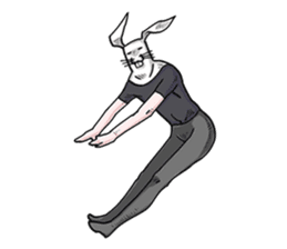 rabbit man! sticker #10803151