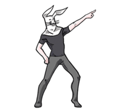rabbit man! sticker #10803152