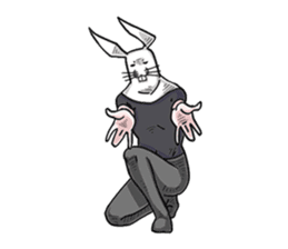 rabbit man! sticker #10803153