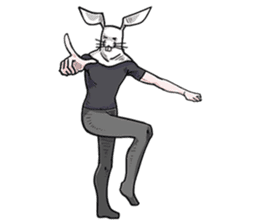 rabbit man! sticker #10803154