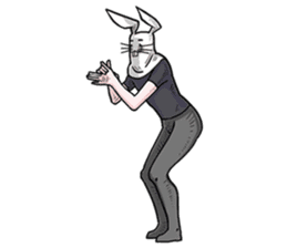 rabbit man! sticker #10803155