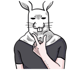 rabbit man! sticker #10803157