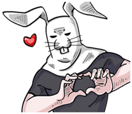 rabbit man! sticker #10803158