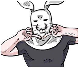 rabbit man! sticker #10803159