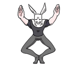 rabbit man! sticker #10803161