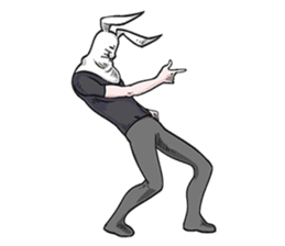 rabbit man! sticker #10803164