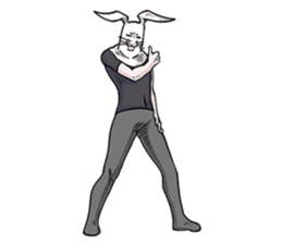rabbit man! sticker #10803165