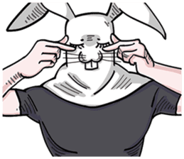 rabbit man! sticker #10803166
