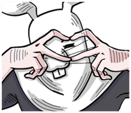 rabbit man! sticker #10803167