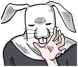 rabbit man! sticker #10803168