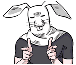 rabbit man! sticker #10803169